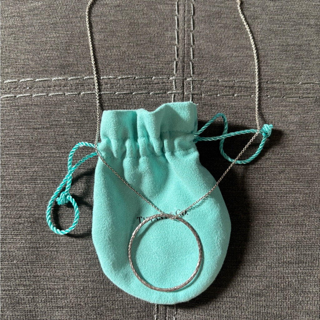 Tiffany & Co. Silver Pendant With Turquoise Pouch